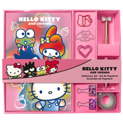 Set papeleria cuaderno + accesorios Hello Kitty